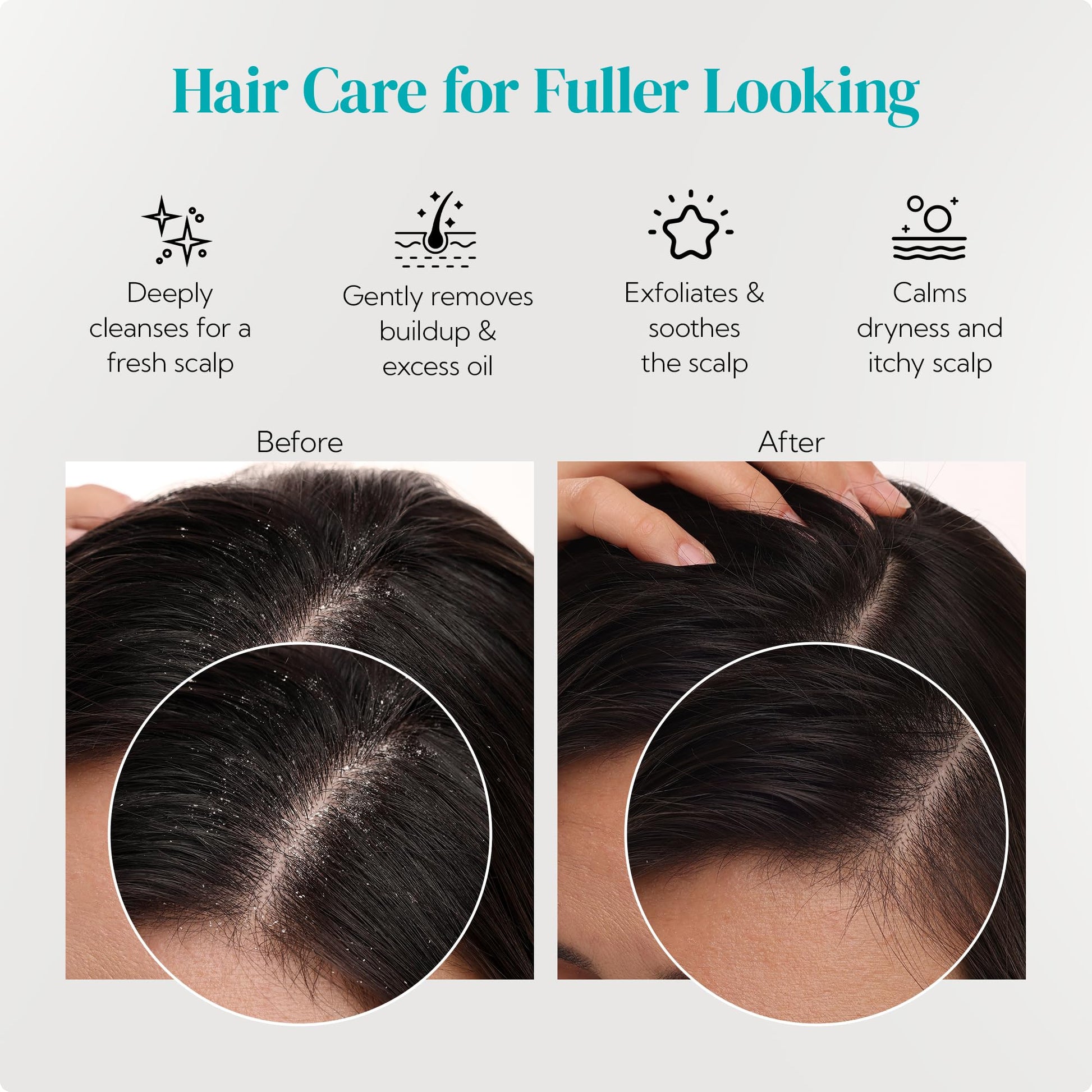 Hand holding Heeta scalp massager for demonstration