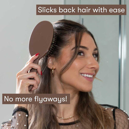 Close up of Framar natural boar bristles for fine hair