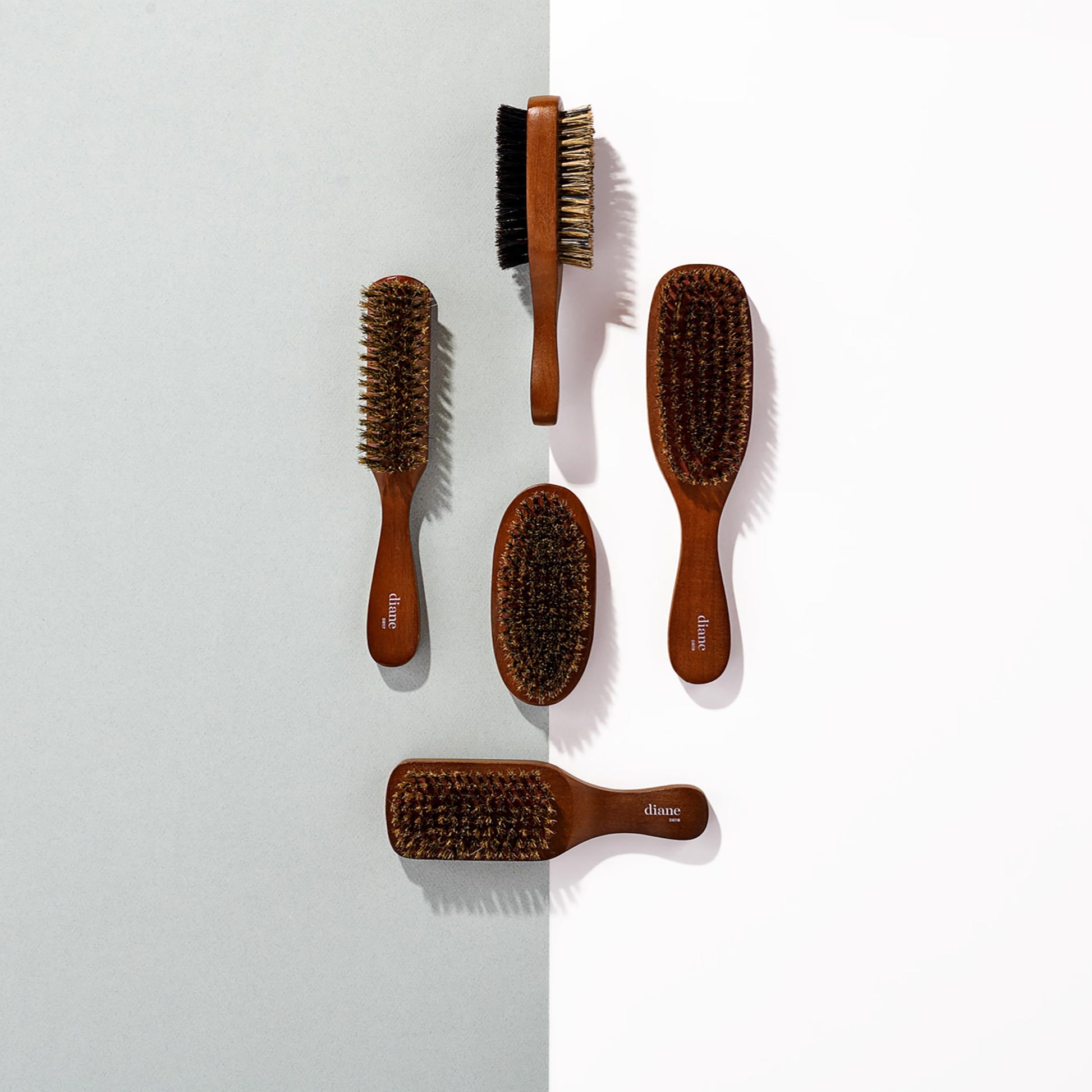 Diane dual sided grooming brush packaging for authentic imported personal care products