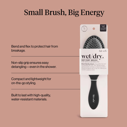 Kitsch hair brush ergonomic handle detail