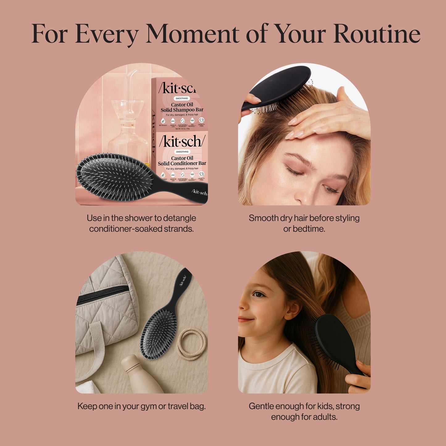 Kitsch premium hair brush for all hair types