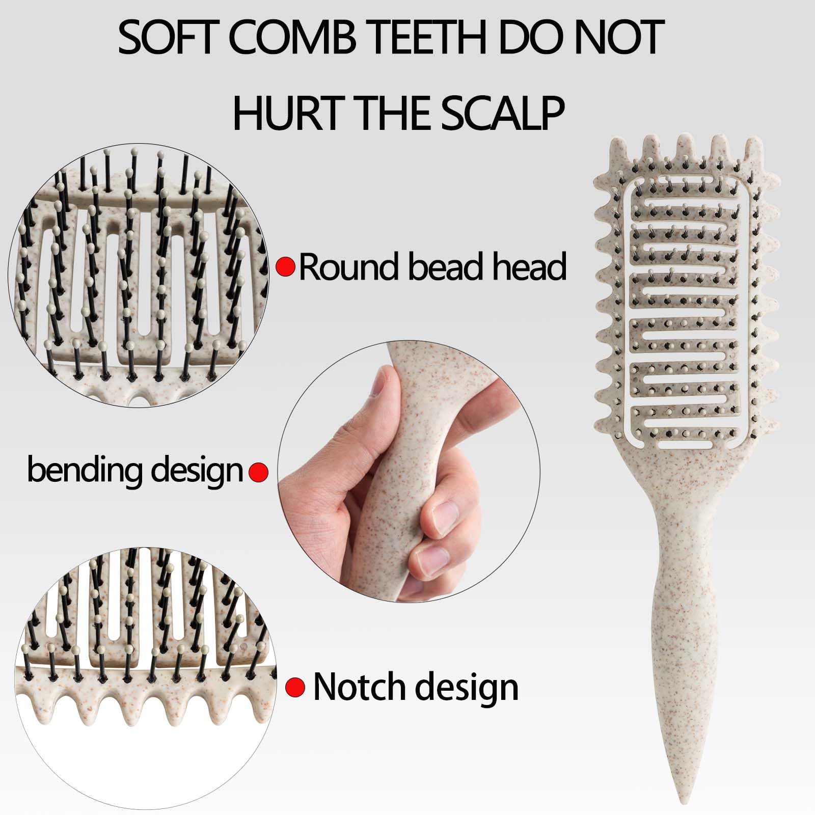 Side profile of Yingbtr vented brush showing airflow design