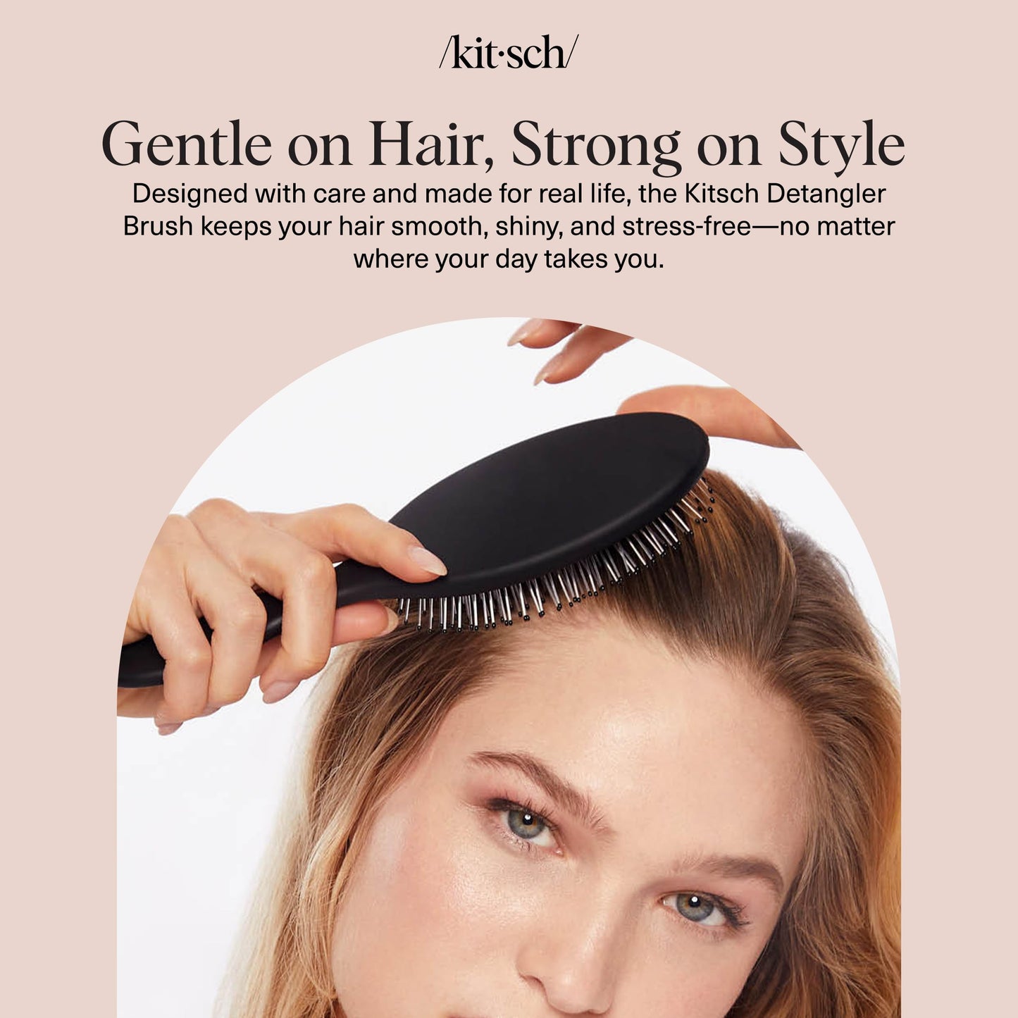 Kitsch travel friendly hair brush for women and men