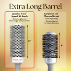 Olivia Garden thermal hair brush barrel close up