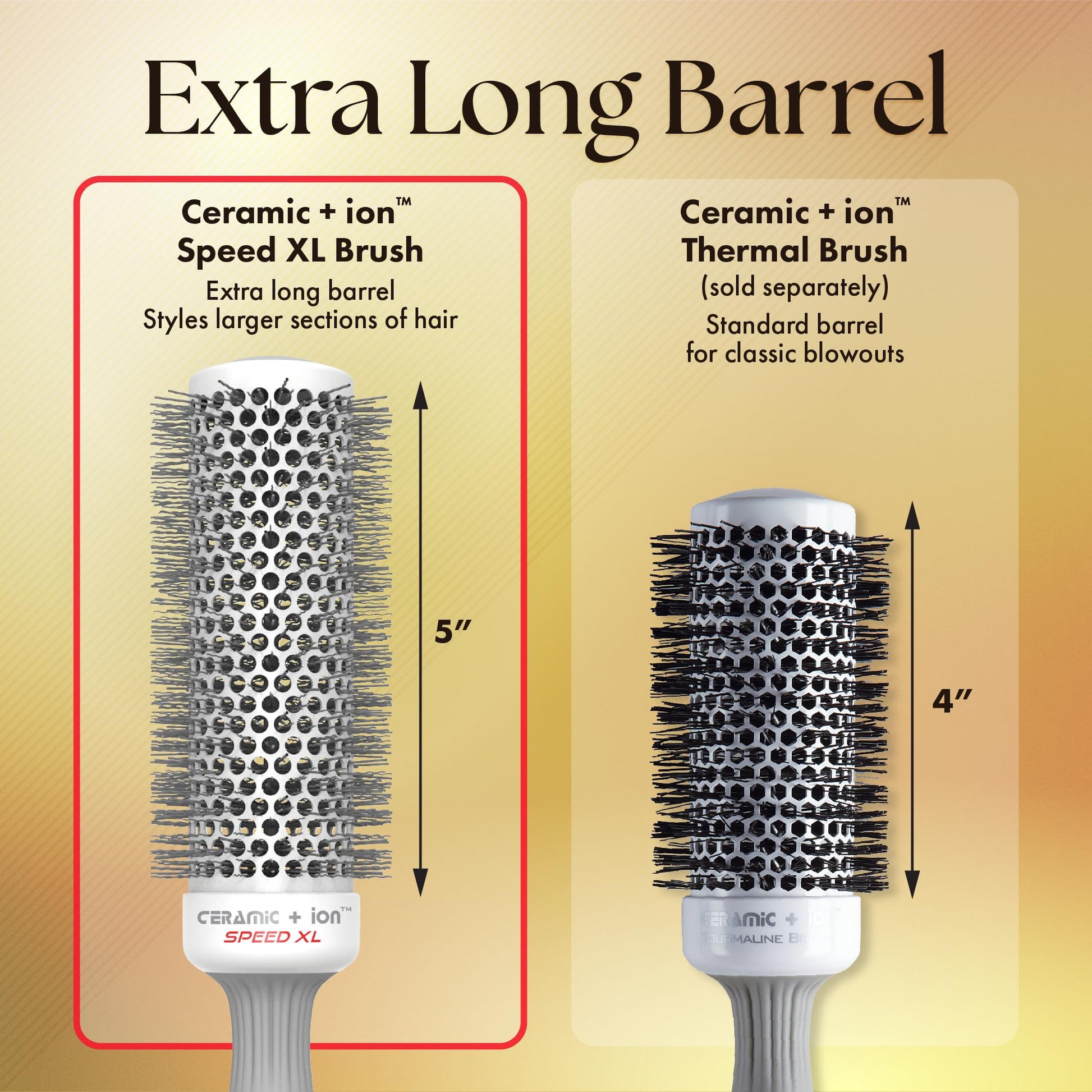 Olivia Garden professional blowout brush highlighting the ceramic coated barrel with large airflow vents