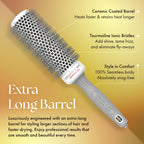Olivia Garden extra long round brush bristles detail