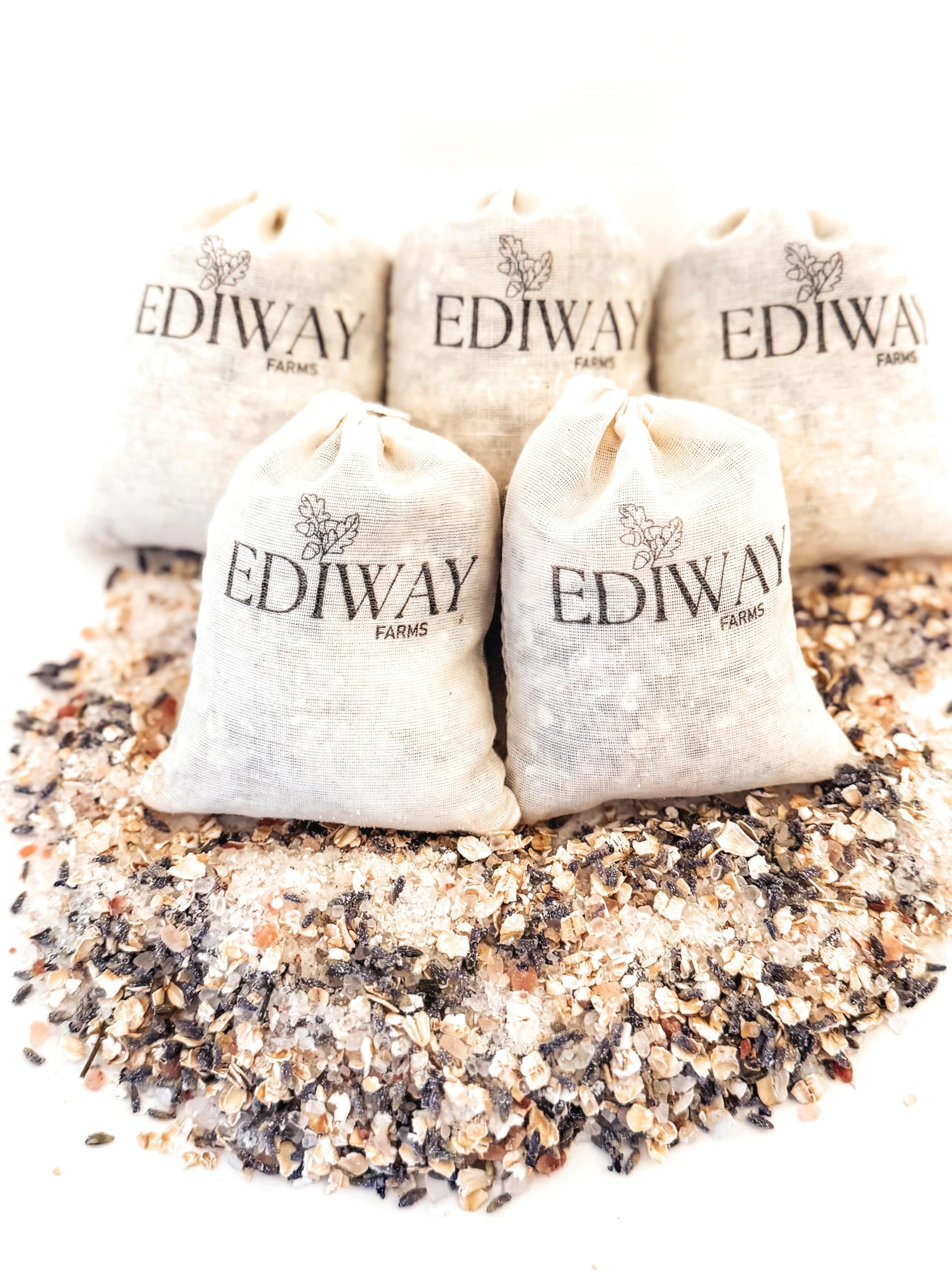 Ediway Farms bath tea set displayed as a gift.