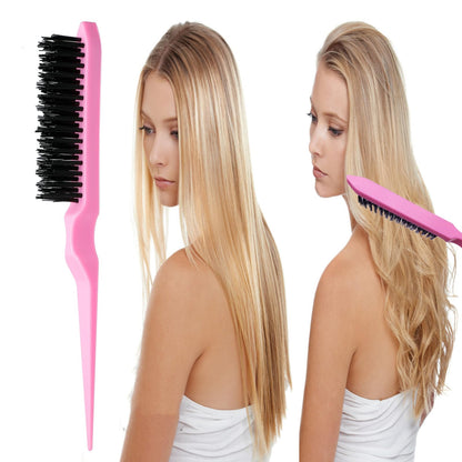 Close up of Zvorel bristle teasing brush and edge control brush