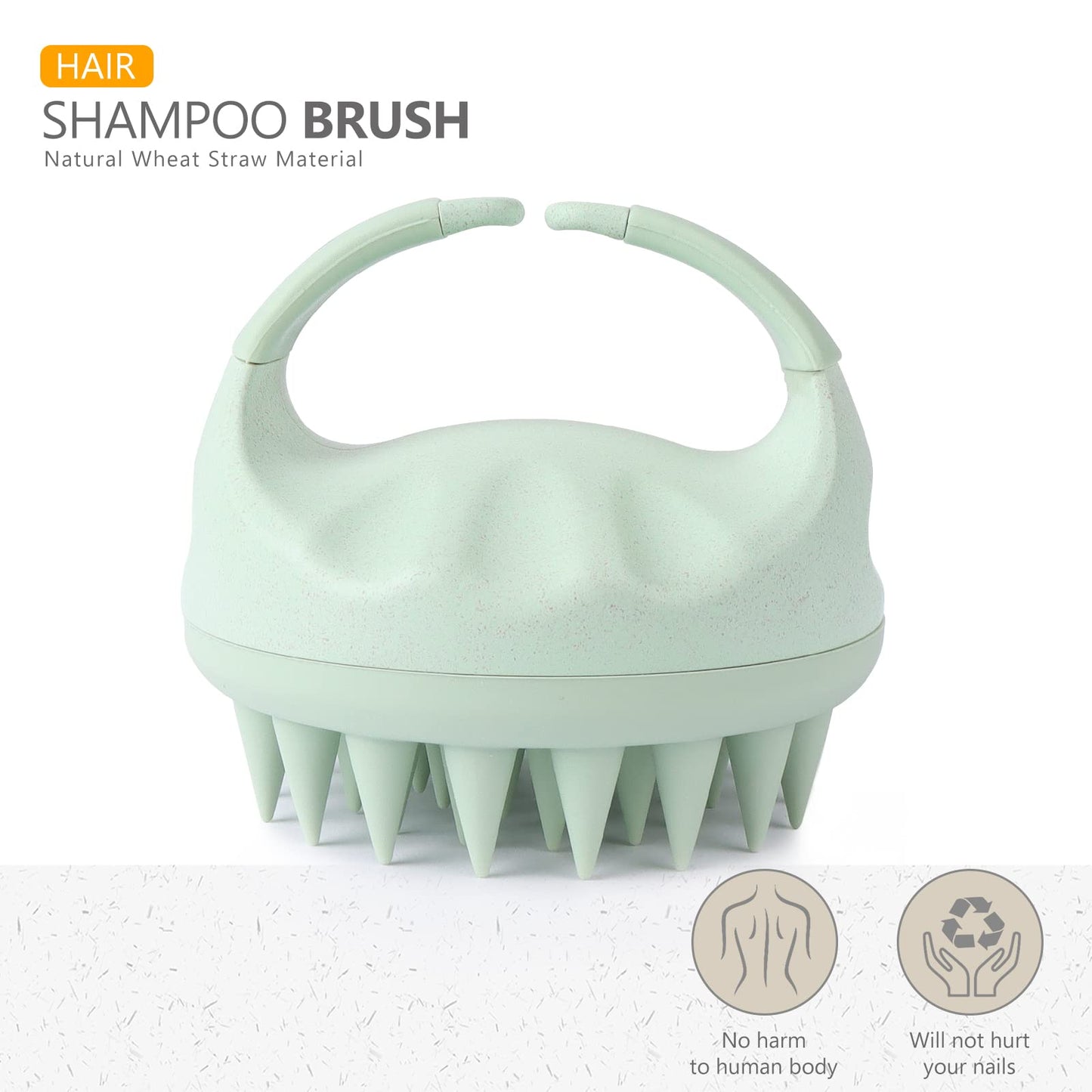 Sndyi scalp scrubber showing soft silicone bristles