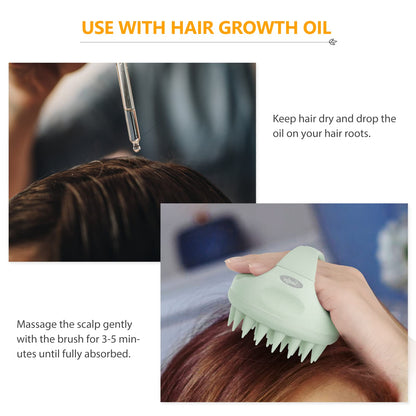 Close up of Sndyi scalp massager wheat straw texture