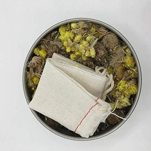 Rooted Earth Farm tub tea tin with herbal blend