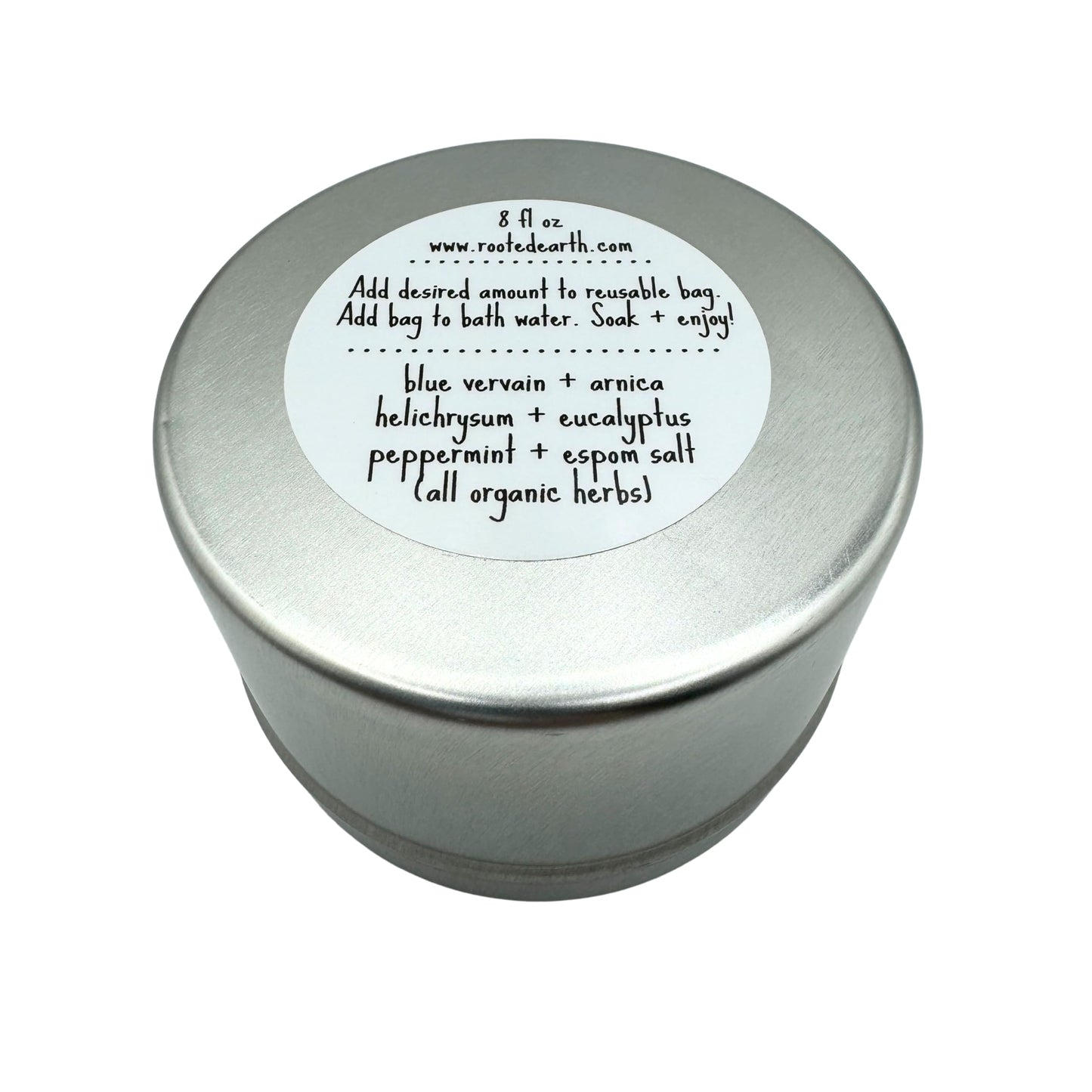 Detailed view of the reusable muslin tea bag for bath