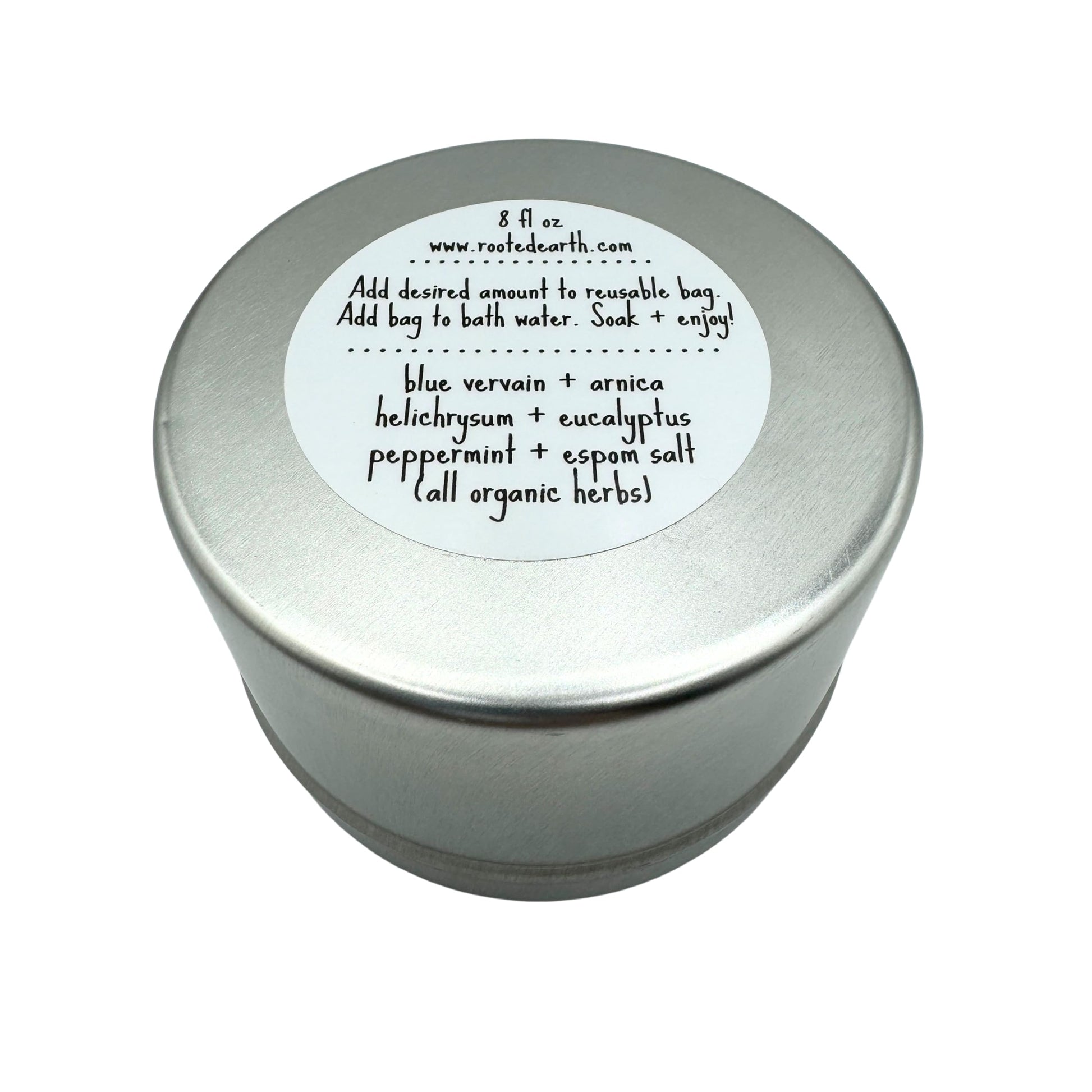 Detailed view of the reusable muslin tea bag for bath