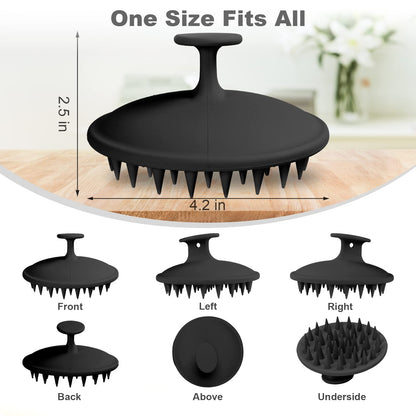 Ergonomic handheld scalp scrubber for hair growth