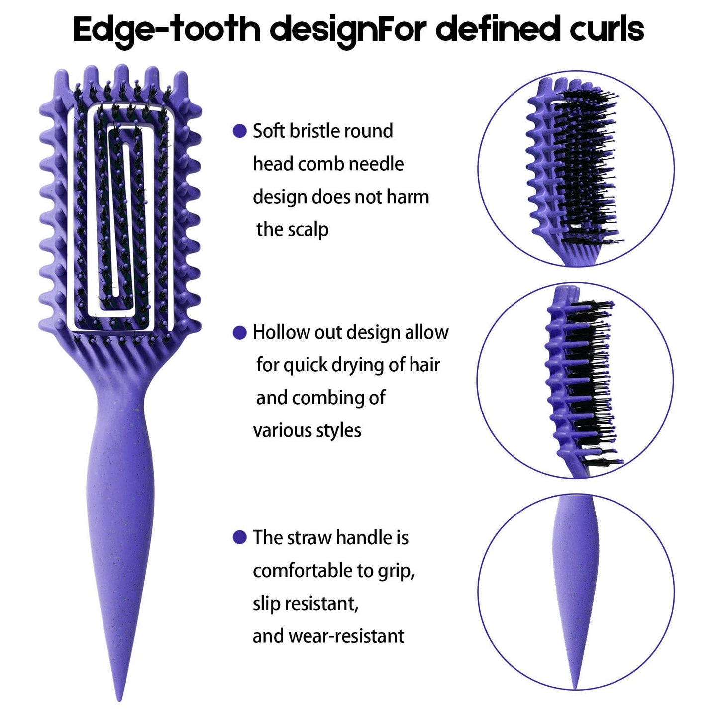 Ergonomic handle detail of MMBVSZ curl defining brush