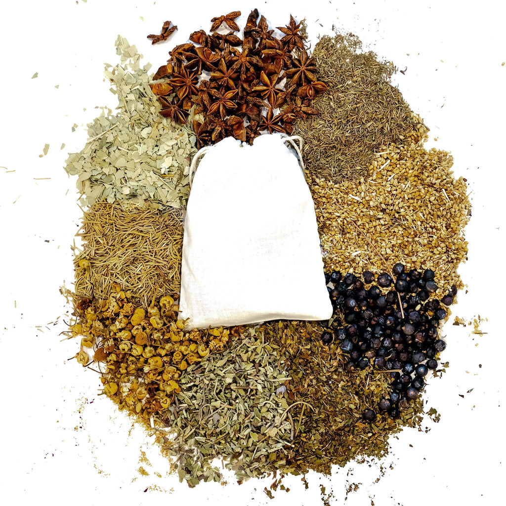 Wildflower Wellness organic herbal bath tea lifestyle setting