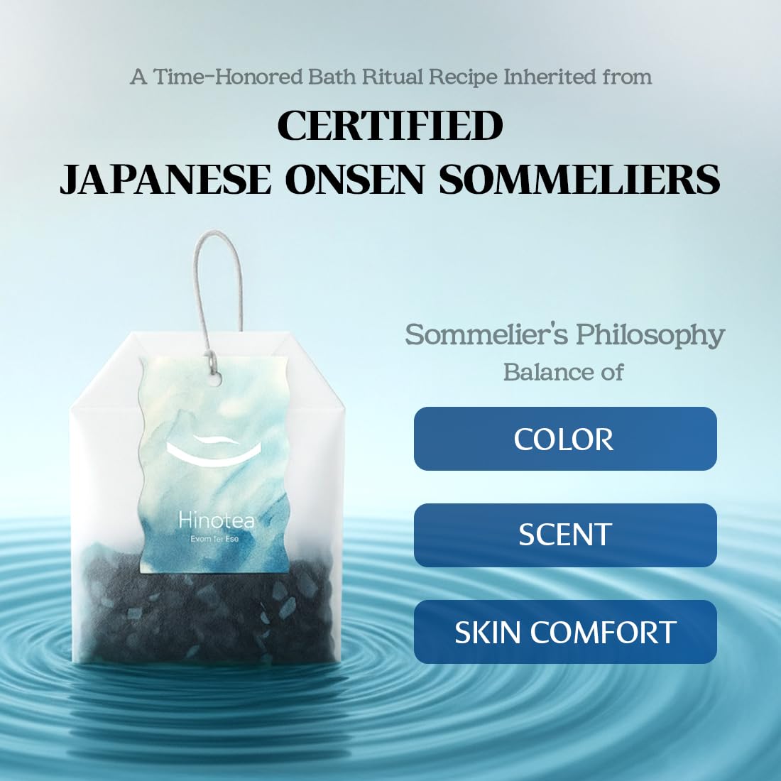 Spa sommelier curated bath tea bag ingredient detail