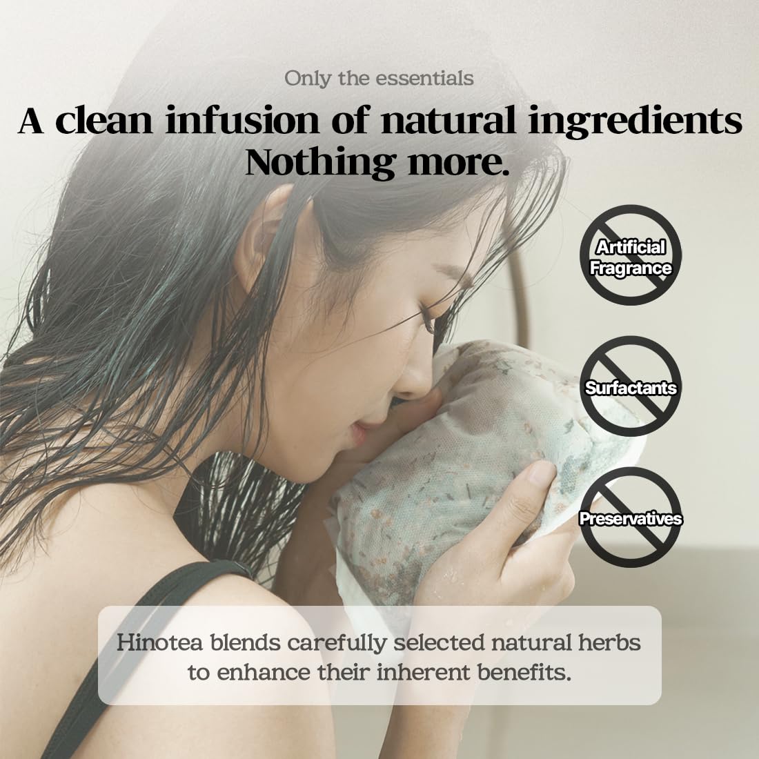 Authentic Hinotea skincare product for relaxation