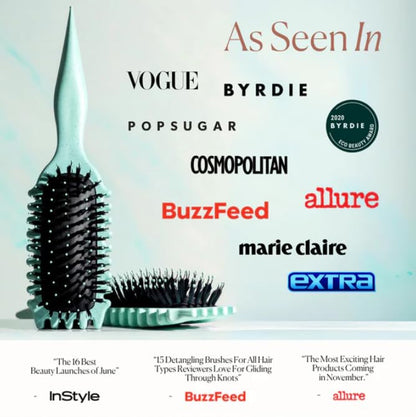 Detailed view of Bounce Curl brush bristles and handle