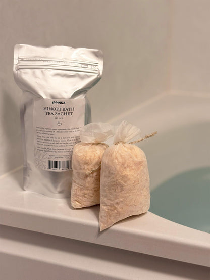 Authentic Ippinka Hinoki bath tea sachet set details