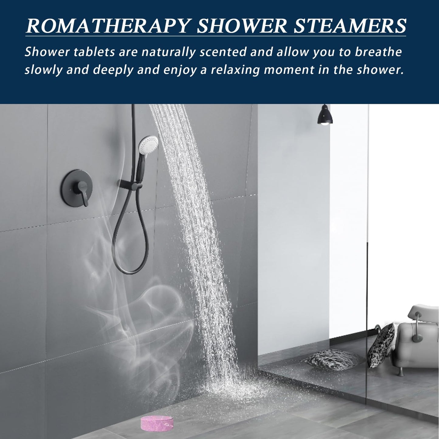 How to use aromatherapy shower steamer tablet in bathroom