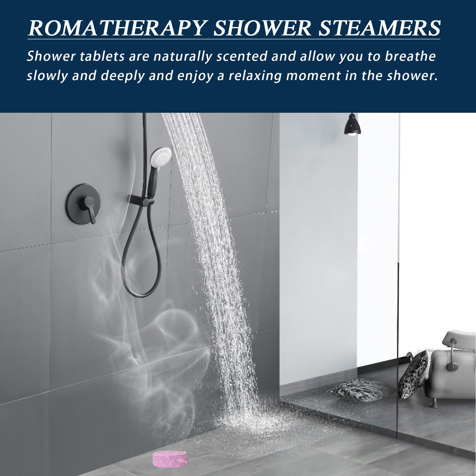How to use aromatherapy shower steamer tablet in bathroom