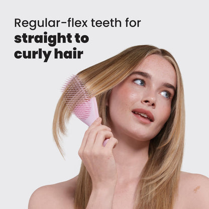 Tangle Teezer Millennial Pink hairbrush used on wet hair