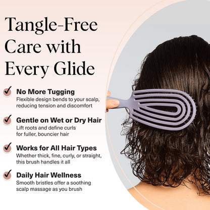 Kitsch flexible hair brush for curly hair side profile