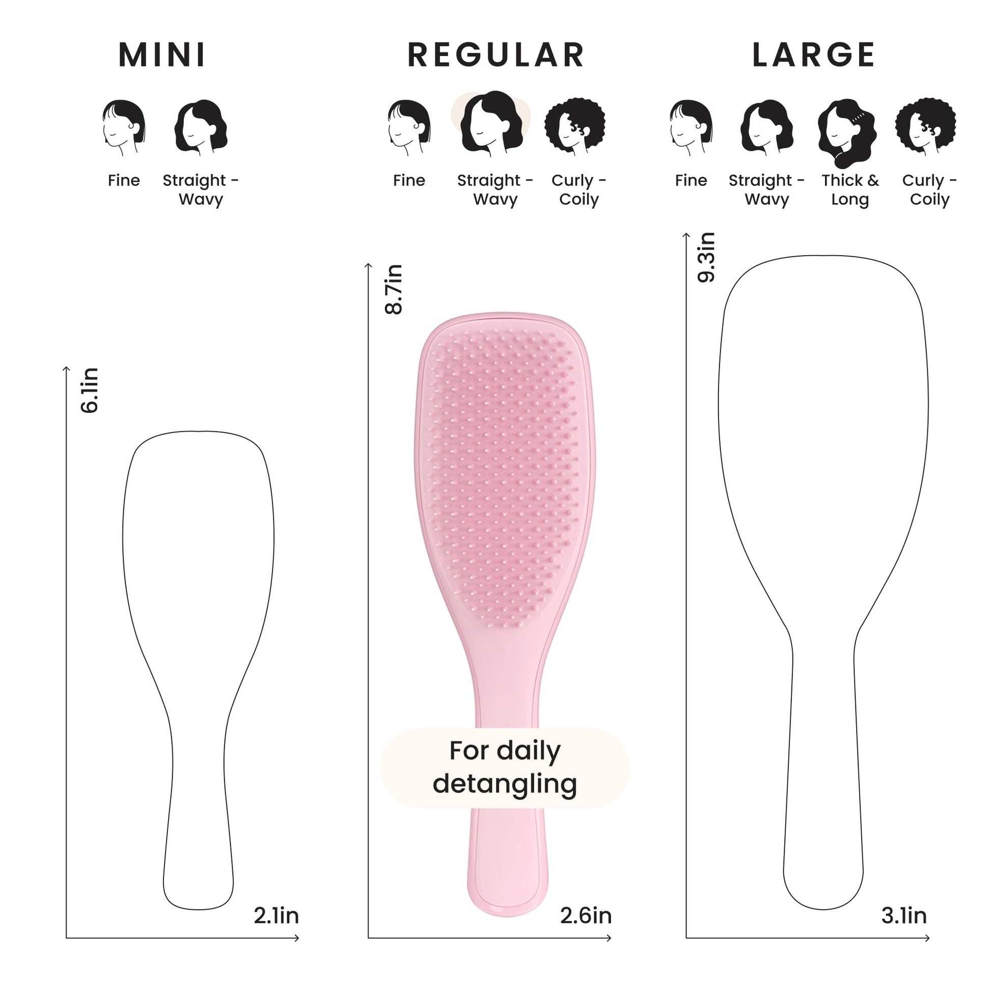 Top view of Tangle Teezer Ultimate Detangler in Millennial Pink