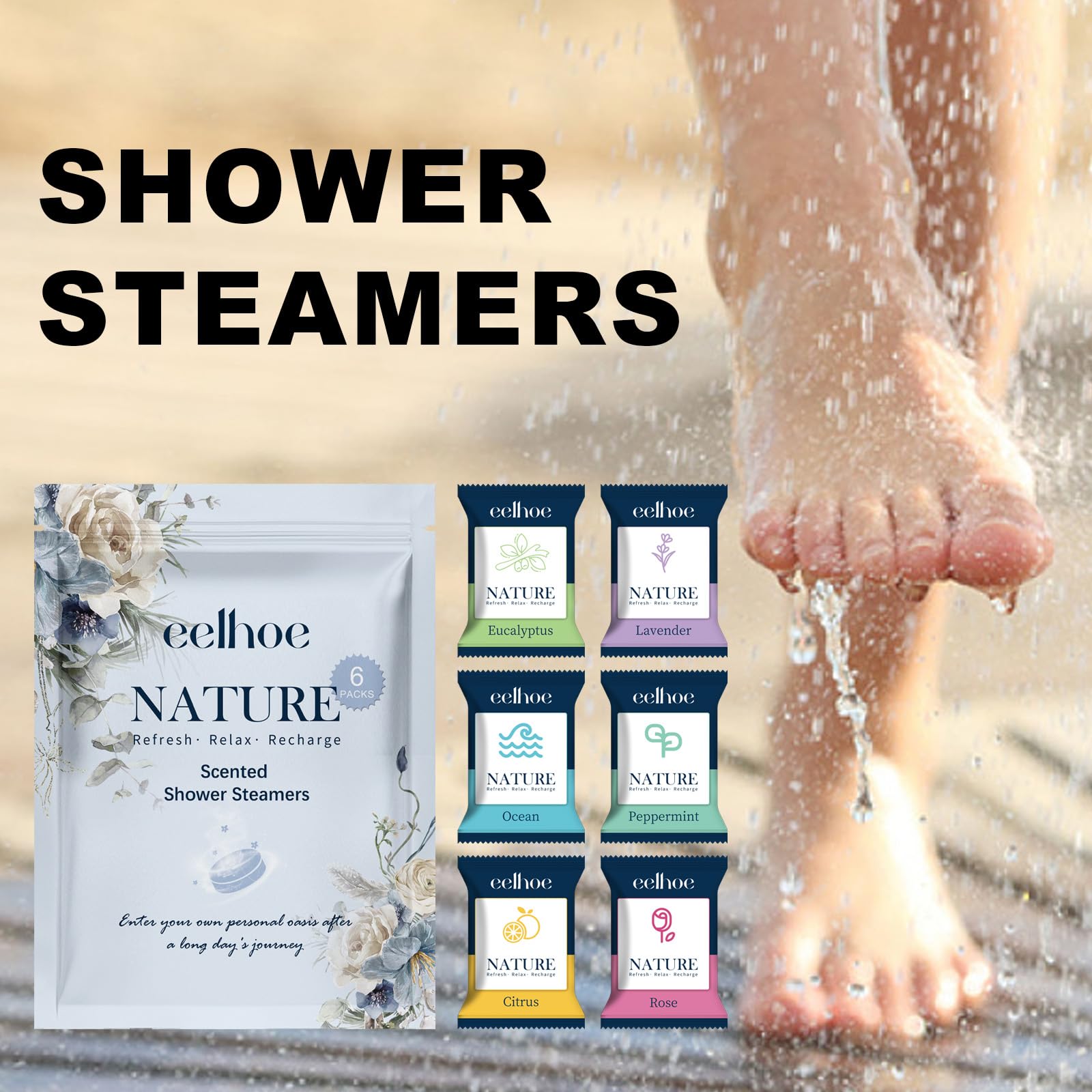 Aroma Treasures shower tablets set for stress relief