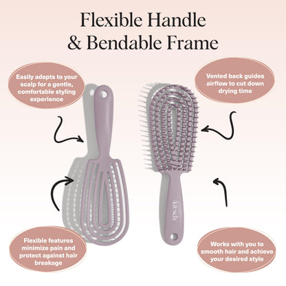 Kitsch hair brush bristles close up for wet and dry use