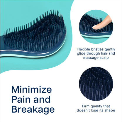 Ergonomic lightweight handle of the Crave Naturals hairbrush for comfortable grip and styling control.