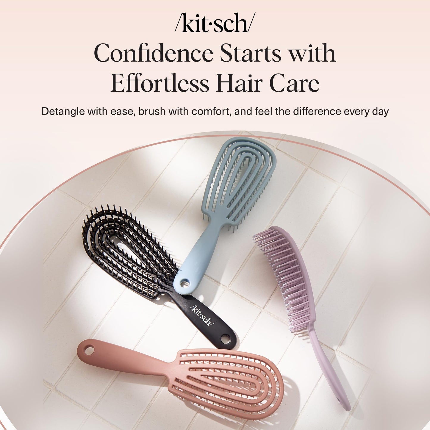Kitsch professional detangler brush for all hair types