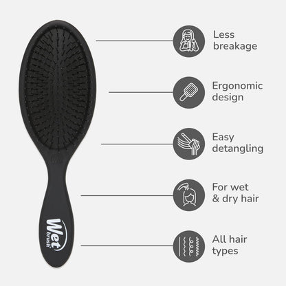 Wet Brush detangling hair brush showing flexible bristle technology