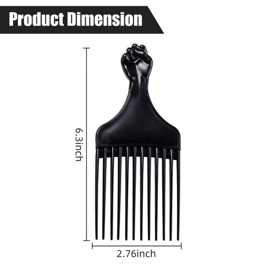 Close-up of the twelve wide plastic teeth on the Soft 'N Style curly hair detangler.