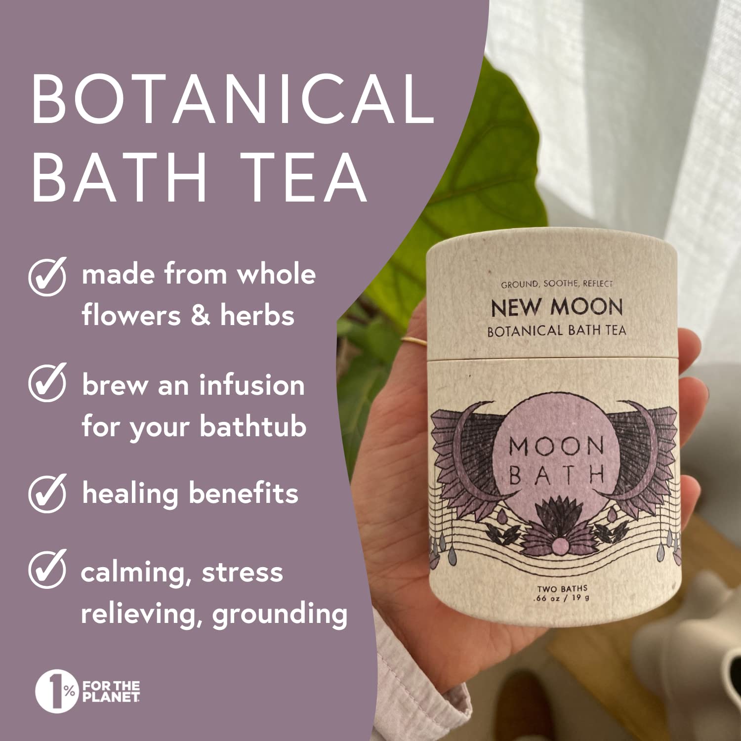 Moon Bath herbal tea blend loose leaves texture