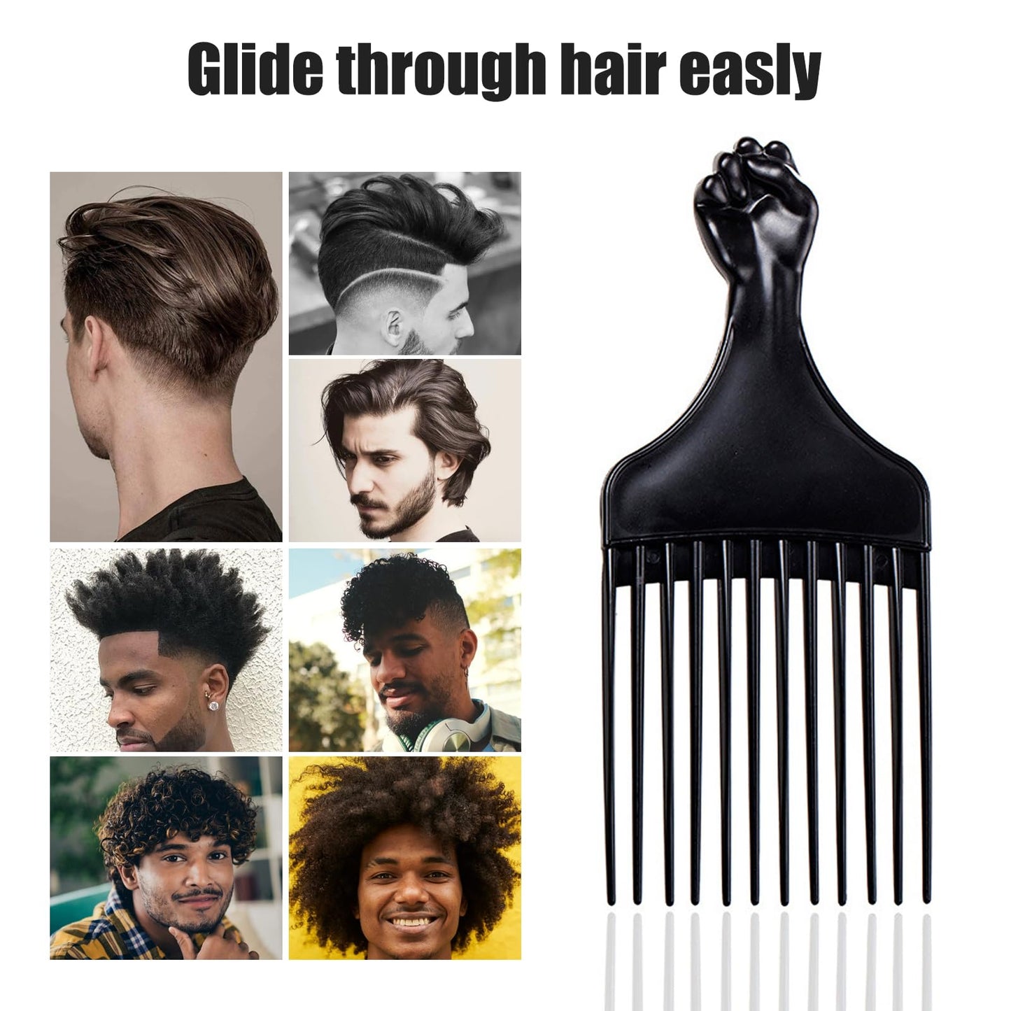 Authentic Soft 'N Style model F 7027 premium imported wide tooth styling comb.