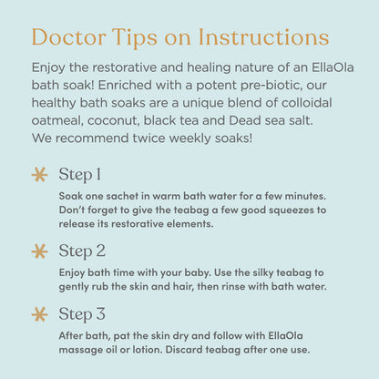 Fragrance-free EllaOla bath tea for kids