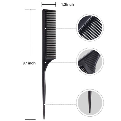 Leinuosen styling comb fine teeth detail for precise hair parting