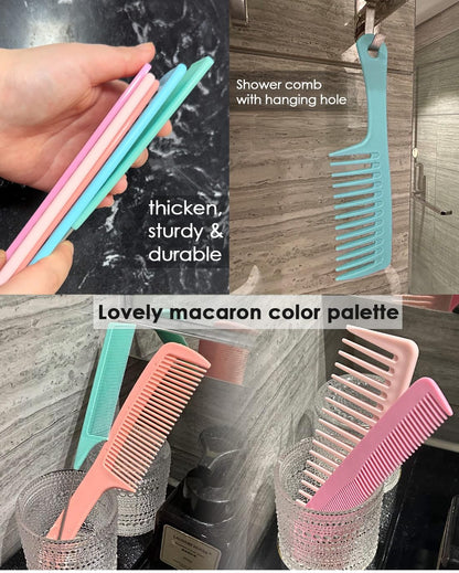 Multi-colored comb kit for all hair textures