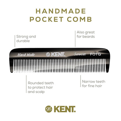 Kent handmade pocket comb for beard and hair care