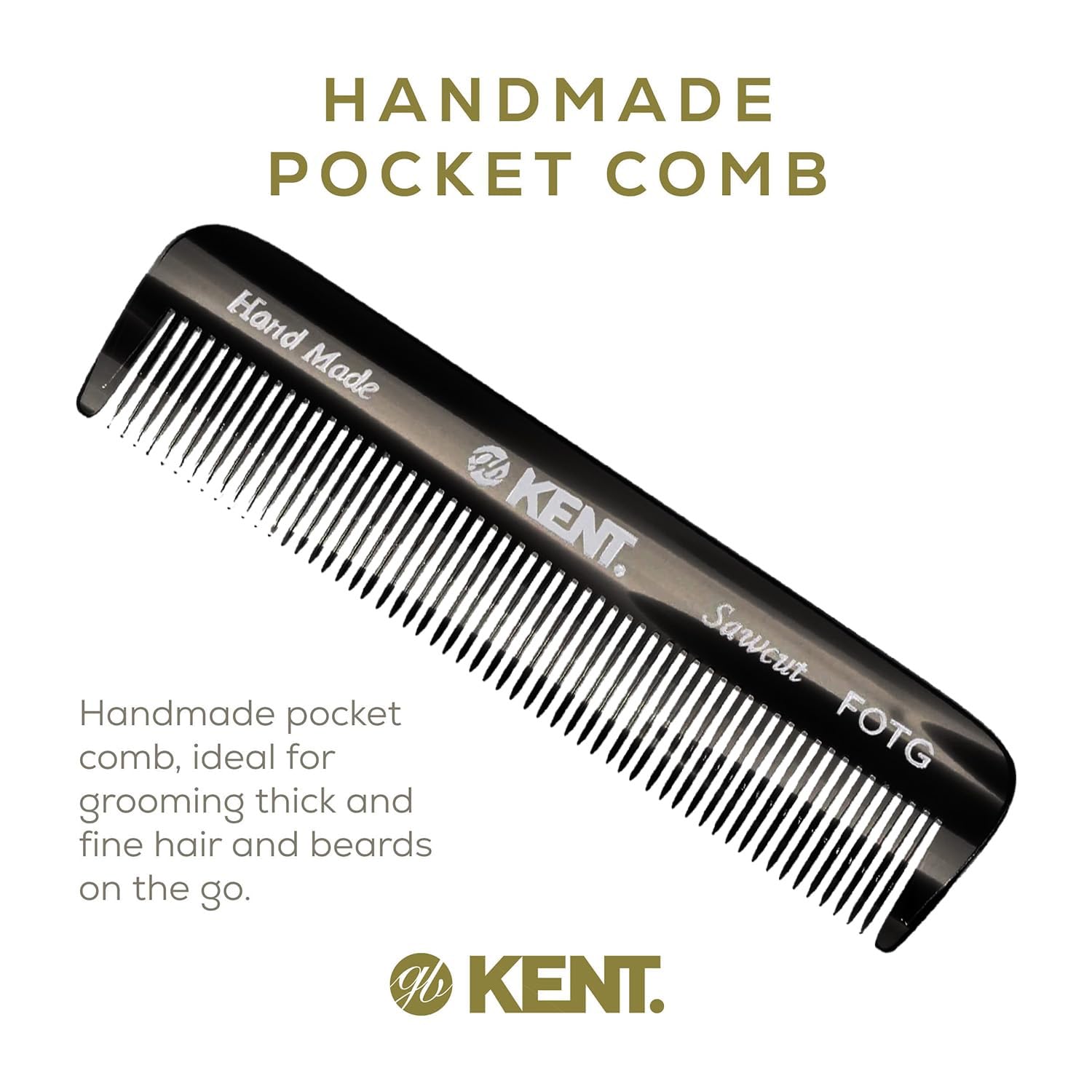 Kent FOT comb held in hand for size reference