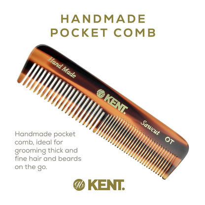 Kent dual tooth pocket comb showing the fine and wide tooth layout