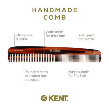 Side profile of the 190mm large dressing comb demonstrating its sleek and flexible design.