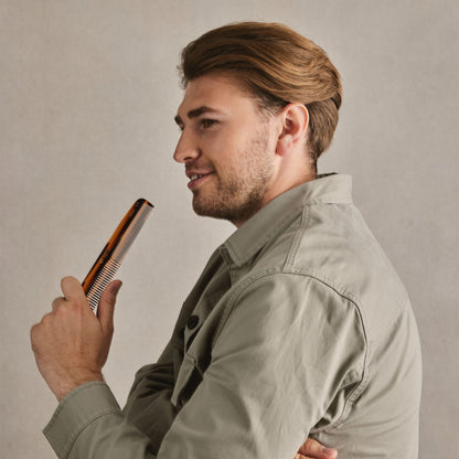 Premium packaging of the imported Kent 9T traditional dressing table comb.