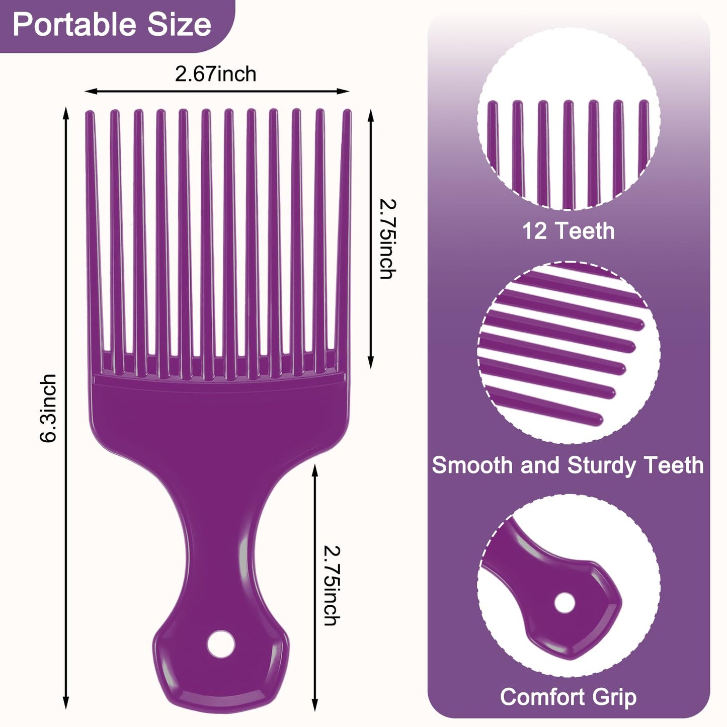 Two Simpor hair picks for afro hair styling