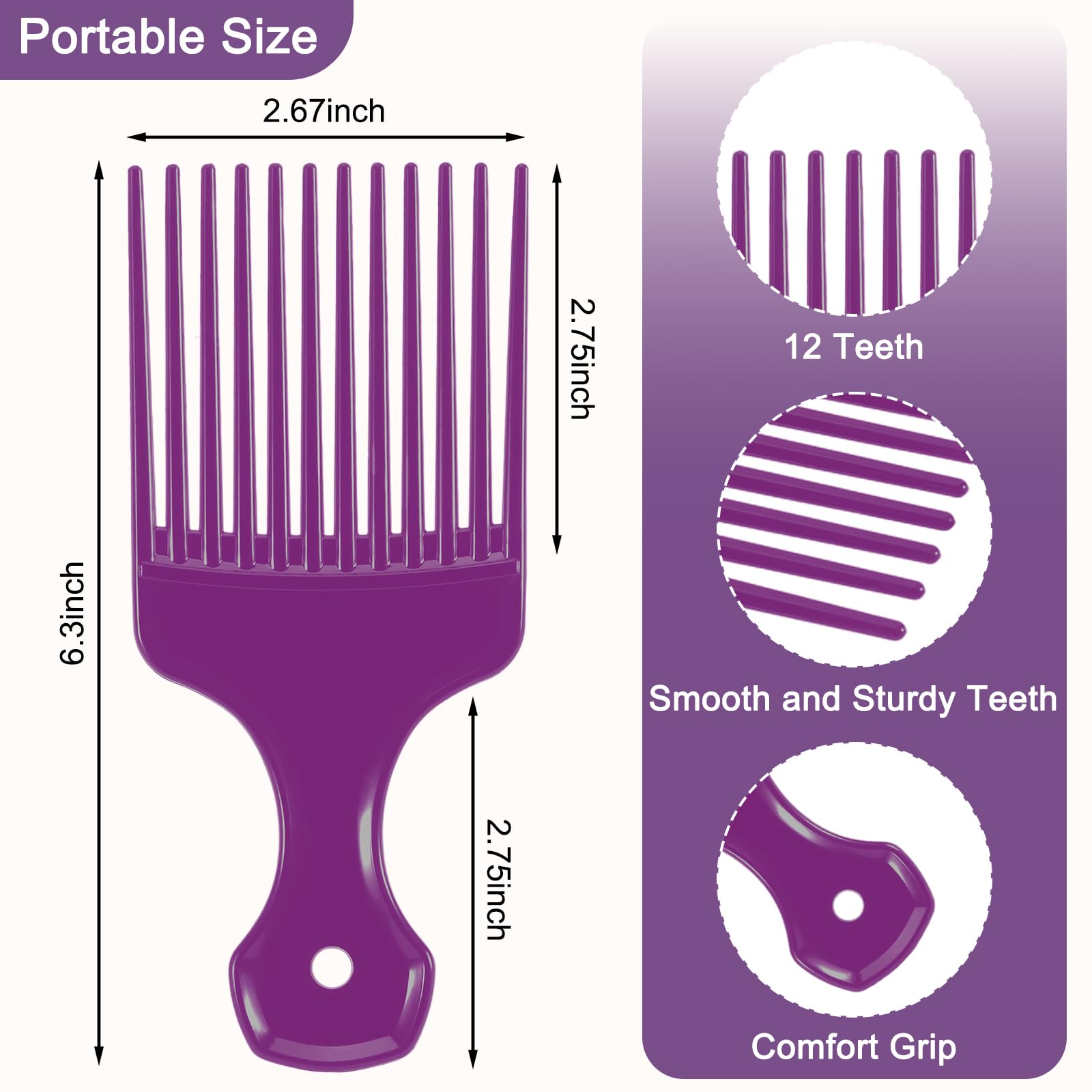 Two Simpor hair picks for afro hair styling