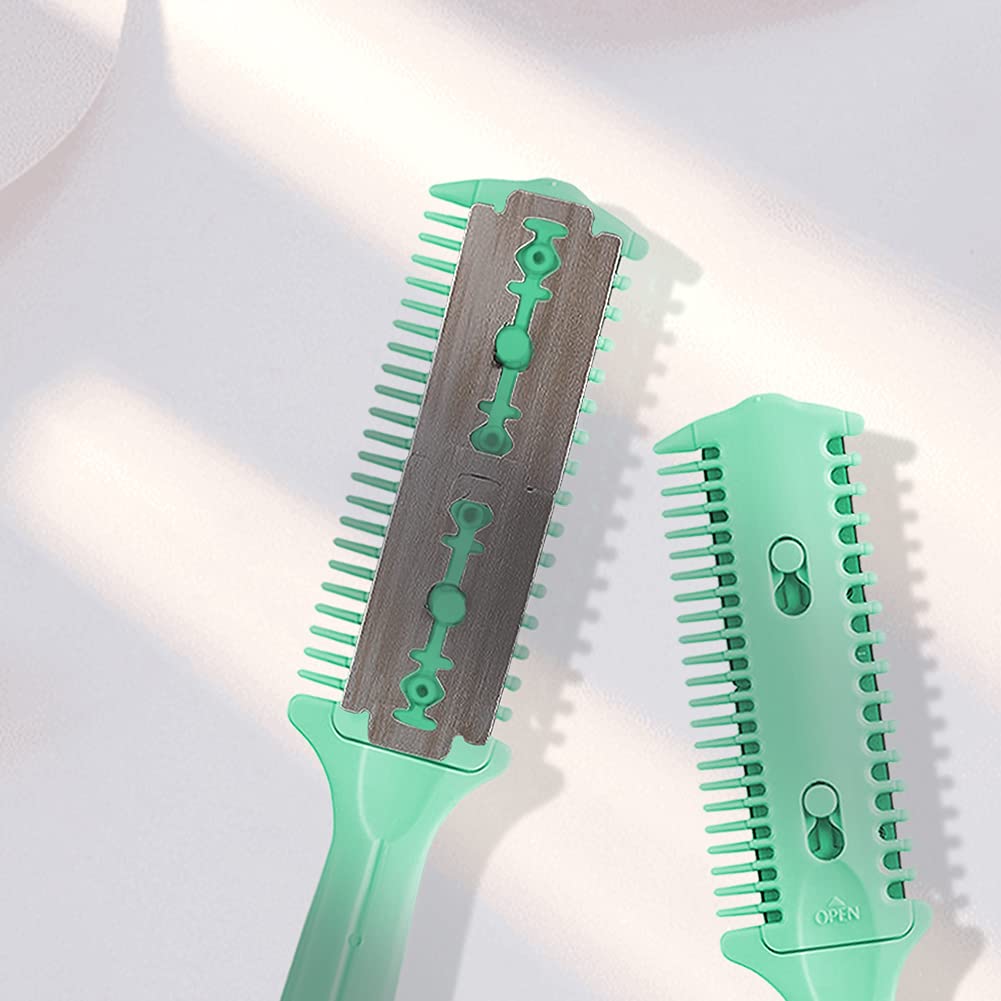 Ergonomic hair styling razor comb for thick and thin hair