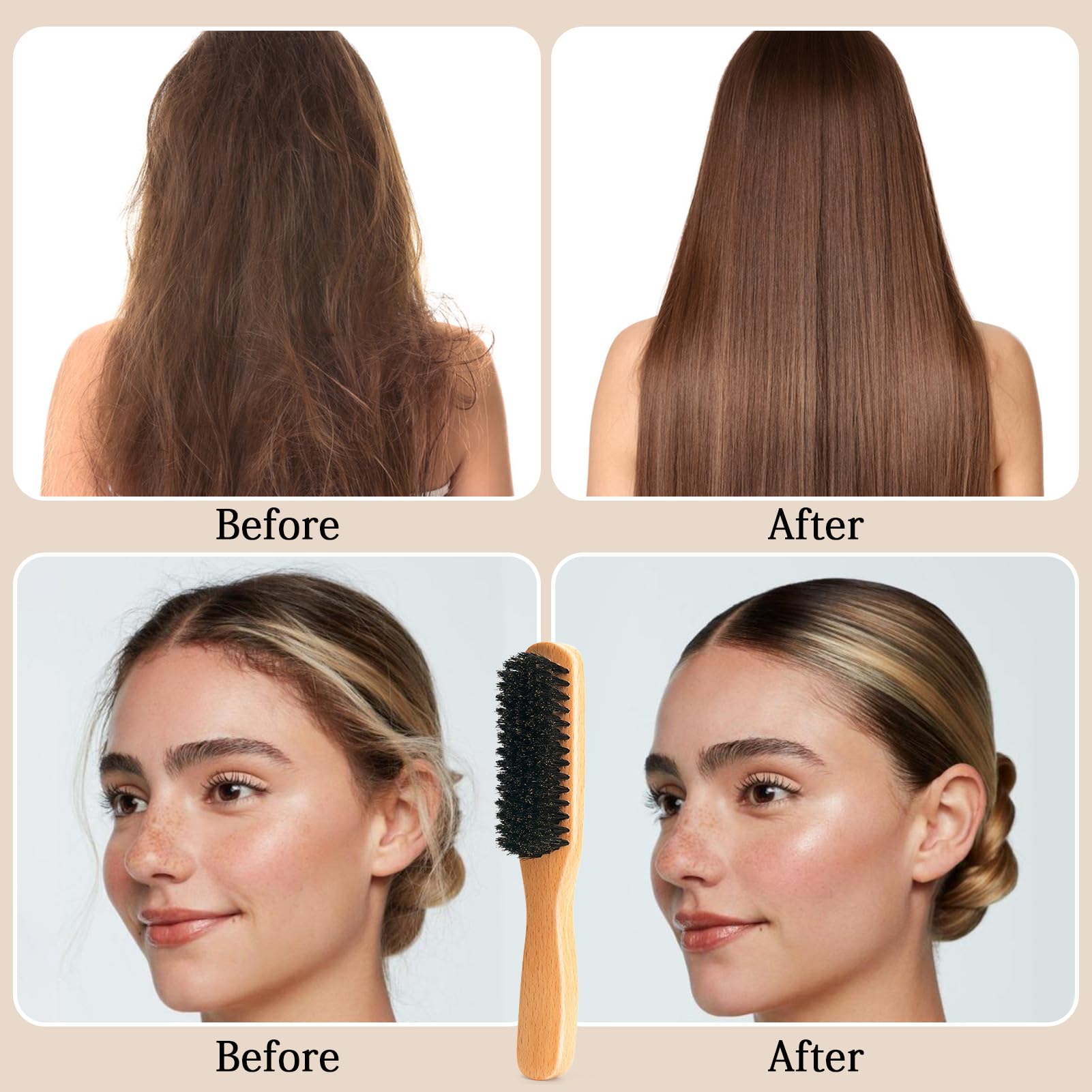 Professional teasing brush for root volume
