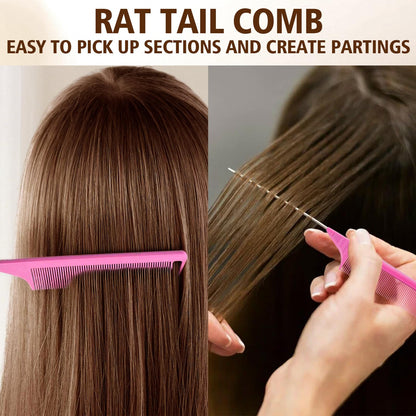 Boar bristle brush smoothing flyaways on ponytail